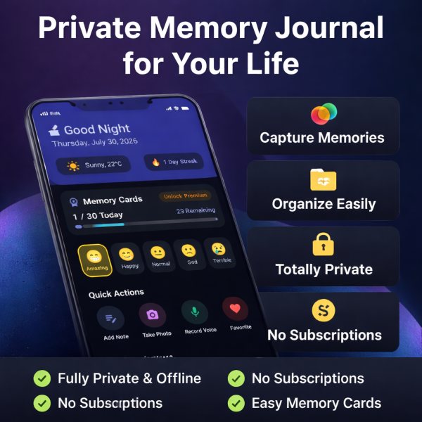 Private Memory Journal for Your Life